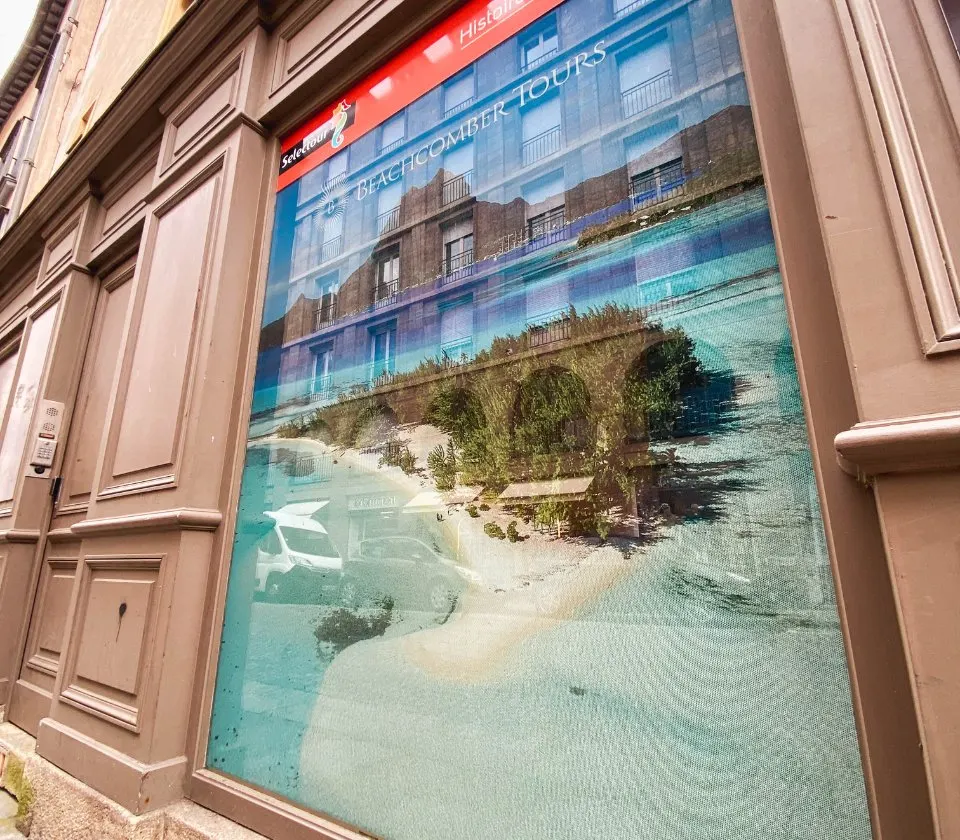 Habillage graphique vitrine Rennes